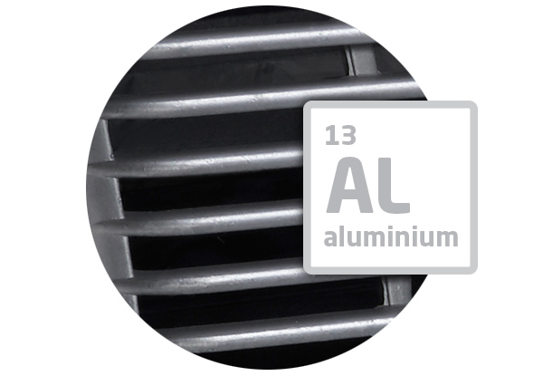 Reja de aluminio macizo inyectado
